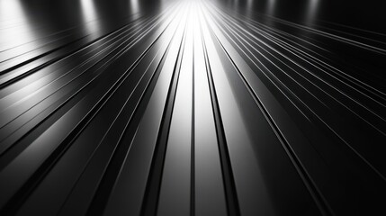 Poster - abstract metal lines 3d rende