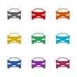 © sljubisa - Car simple icon isolated on white background. Set icons colorful