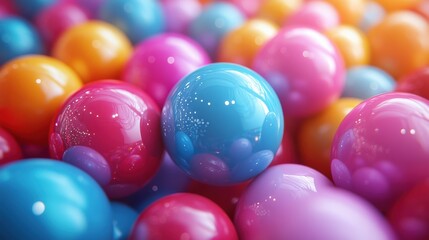Poster - colorful spheres 3d rende