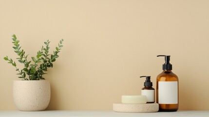 Poster - Wellness products displaying sustainability with minimalist elegance