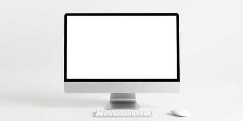 Wall Mural - A clean and modern laptop computer desktop monitor screen device mockup template, screen, laptop