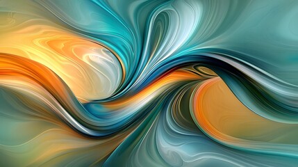 Poster - A minimalist depiction of glowing waves merging into a smooth and seamless digital flow.