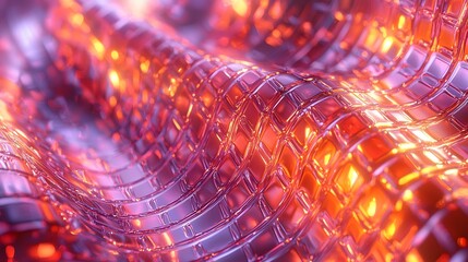 Poster - A vibrant design of glowing interwoven arcs blending seamlessly into a radiant texture.
