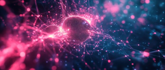 Futuristic plexus glowing technology background.