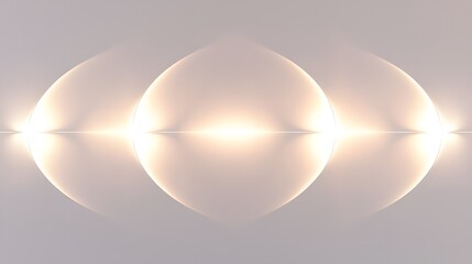 Poster - Minimalist glowing arcs arranged symmetrically to create a smooth seamless texture.