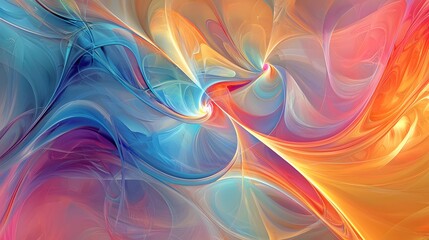 Poster - A futuristic perspective of radiant pathways blending into a smooth seamless abstract pattern.