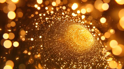 Poster - A clean mesh of glowing concentric arcs blending into an interconnected digital network.