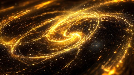 Poster - A clean mesh of glowing concentric arcs blending into an interconnected digital network.