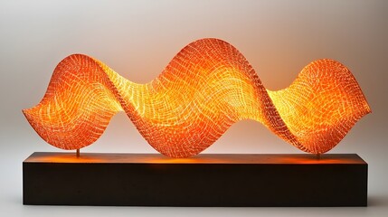 Aufkleber - A minimalist depiction of radiant pathways interwoven to create a continuous glowing network.