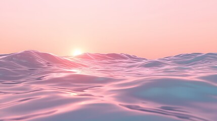 Poster - A clean perspective of flowing translucent waves blending seamlessly into a soft gradient background.