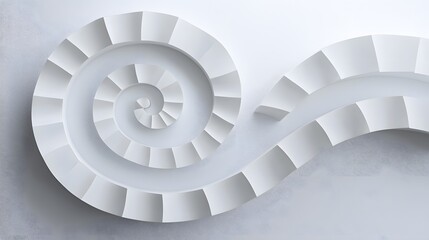 Poster - A creative design with numbers arranged in a spiral, radiating from the center in a clean, organized style. White background. No shadow