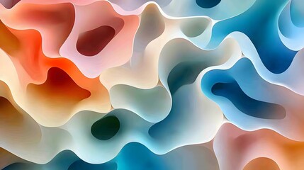 Aufkleber - Abstract numeric shapes flowing seamlessly into one another, forming a captivating texture. White background. No shadow