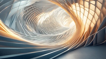 Poster - A conceptual design of translucent arcs glowing subtly and merging into a seamless abstract texture.