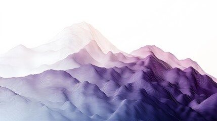 Poster - A pattern of ascending numeric layers forming a mountain-like peak, with gradients adding dimension. White background. No shadow