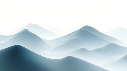 Poster - A pattern of ascending numeric layers forming a mountain-like peak, with gradients adding dimension. White background. No shadow
