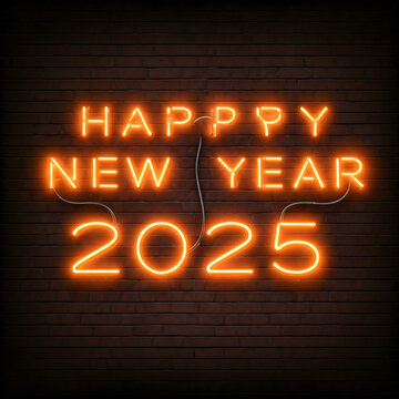 Greetings happy new year 2025 for ilustration