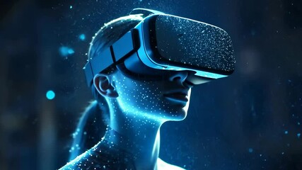 Poster - Exploring virtual reality with stunning visuals and immersive technology in a futuristic setting