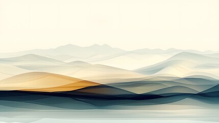 Poster - A minimalist gradient-filled design of translucent geometric layers arranged seamlessly.