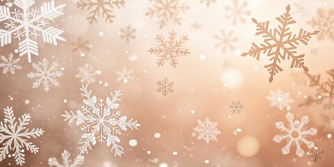 Aufkleber - Delicate Snowflakes Against a Softly Blurred Background, evoking a sense of winter serenity and gentle snowfall.