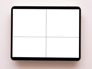 Wall Mural - Smartphone mockup with four square post layout showcases app designs and website layouts, digital, post layout
