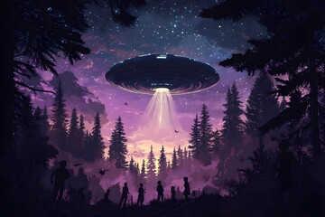 Wall Mural - explore the wonders of space with a detailed illustration of a rocket and celestial bodies, perfect 
