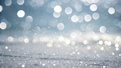 Aufkleber - Abstract background with a silver glitter texture and a soft, bokeh effect, perfect for holiday celebrations and festive designs.