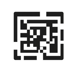 qr code on white background