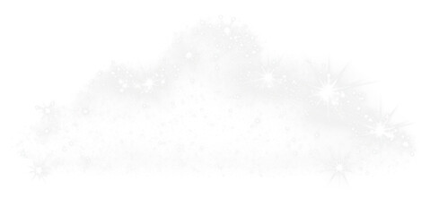 Wall Mural - png cloud shape sparkle light glitter night black illustration