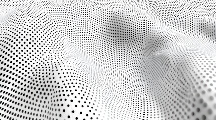 Poster - Abstract white and gray gradient background. Halftone waves design background.