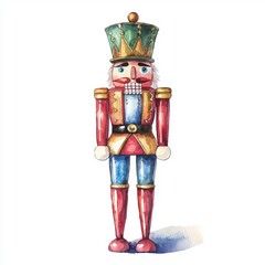 Wall Mural - Classic Nutcracker Illustration for Christmas Decor