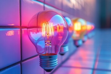 Poster - Culturally inspired floating light bulb concept, blending technology and innovation.