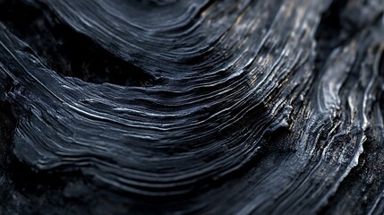 Wall Mural - Dark Swirled Wood Grain Texture Abstract Art