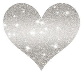 Canvas Print - PNG Heart icon glitter shape night.