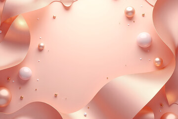 Wall Mural - luxurious rose gold background with subtle metallic textures and geometric shapes, creating elegant 
