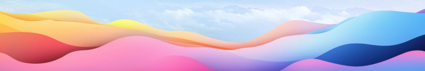 Wall Mural - abstract background with sky clouds, web site header or footer template