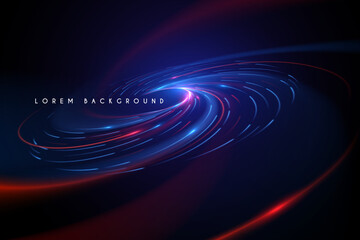 Poster - blue and red light swirl effect