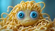 © Grzegorz Kuczynski - Whimsical yellow creature with vibrant blue eyes and noodle-like features, expressing curiosity and innocence.
