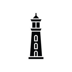 Wall Mural - Searchlight tower icon Vector flat thin line illustration
