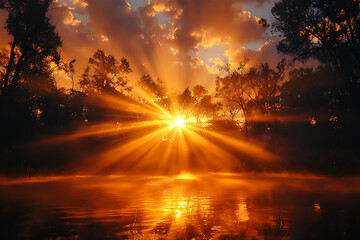 Poster - A dramatic image of clouds parting to reveal