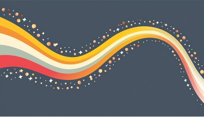 Poster - Golden Sparkle Trail Dust in Swirl Wave Style A Captivating Visual Representation of Radiant Light and Motion, Perfect for Adding a Touch of Elegance to Your Creative Projects and Designs