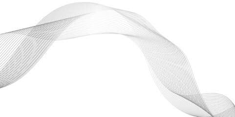 Poster - abstract wave element for line design, dynamic sound wave isolated on white background, illustration