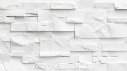 Poster - Textured white wall surface with layered rectangular panels, ideal for use in construction and interior design projects, minimalist, clean aesthetics, architectural detail.