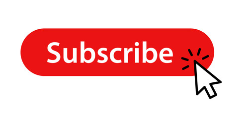 Wall Mural - Subscribe button with click cursor icon