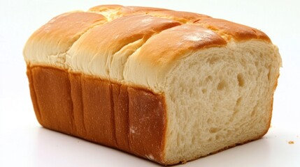 Aufkleber - Freshly baked loaf of white bread on a plain background ideal for culinary presentations and food-related advertising.