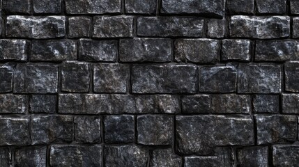 Aufkleber - Textured Dark Gray Brick Wall Ideal for Web Design and Backgrounds in Graphic Projects