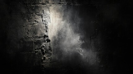 Aufkleber - Dark and moody abstract background with textured wall and mysterious light effects for creative design projects