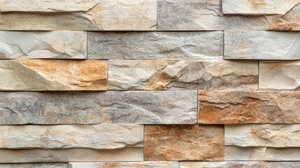 Aufkleber - Natural Sandstone Brick Wall Texture for Interior Decoration conveying elegance and warmth in residential and commercial spaces