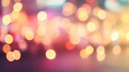 Poster - Blurred abstract background of a vibrant grocery store with colorful bokeh lights creating an artistic and inviting atmosphere