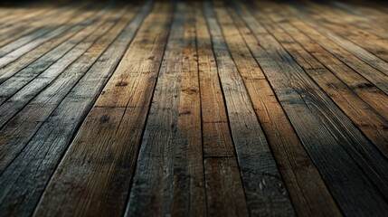 Poster - Textured Wooden Floor Surface in Warm Tones for Interior Design and Background Use