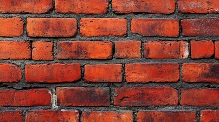 Poster - Texture of aged red brick wall in high resolution with distinctive patterns and colors suitable for backgrounds and architectural designs